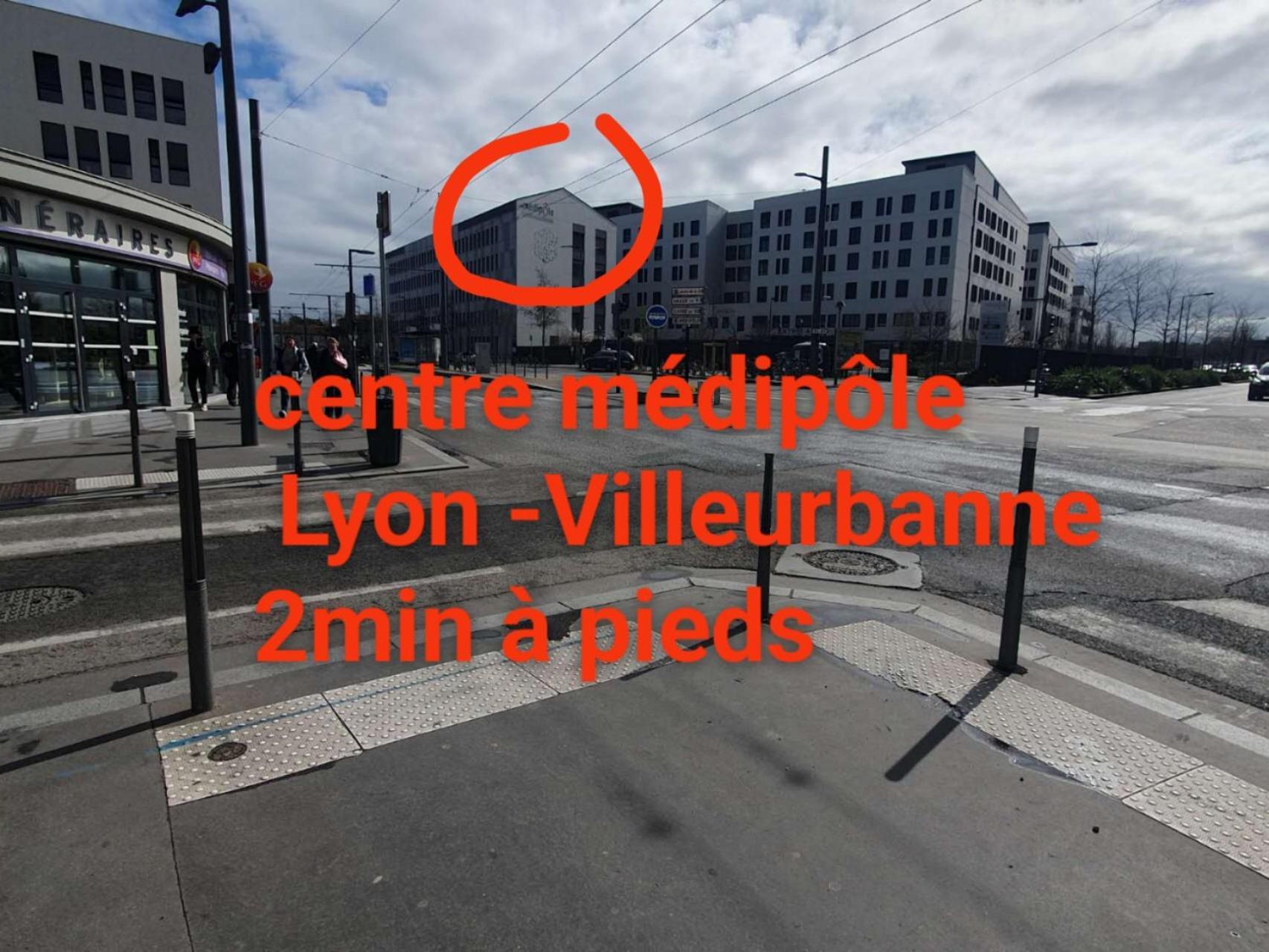 Medipole T2 Avec Un Garage Gratuit Sur Place, 16Min A Centre Ville Lyon En Metro A Villeurbanne Exteriör bild